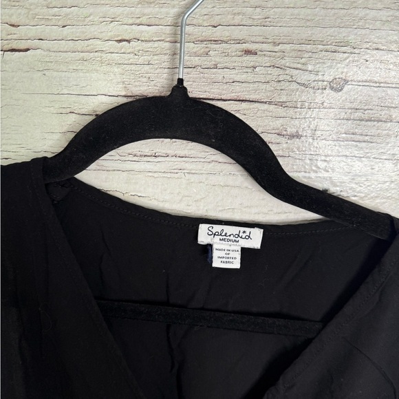 Splendid racer back ribbed cotton tank maxi dress black size medium - Picture 2 of 7